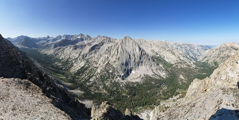 Bubbs Creek Overlook Panorama From Kearsarge Pinnacles