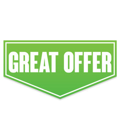 green vector banner great offer