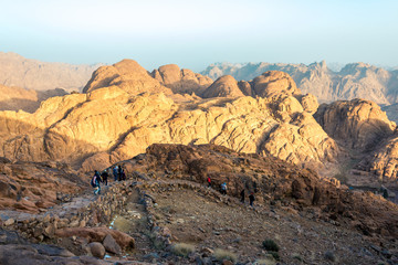 Middle East or Africa, picturesque bare mountain range and a large sandy valley desert landscapes landscape photography