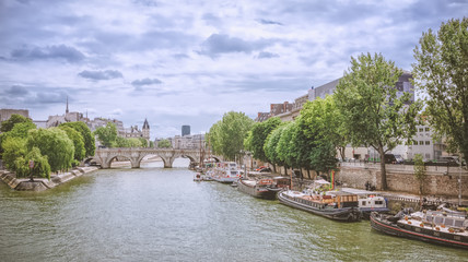 Obraz premium Paris. The Pont Neuf and Cite island.