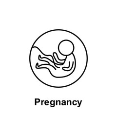 Pregnancy, organ icon. Element of human organ icon. Thin line icon for website design and development, app development. Premium icon