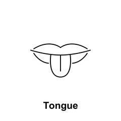 Tongue, organ icon. Element of human organ icon. Thin line icon for website design and development, app development. Premium icon