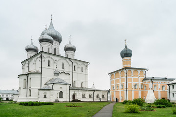 Fototapeta na wymiar Khutyn Monastery of Saviour's Transfiguration and of St. Varlaam. Novgorod the Great, Russia