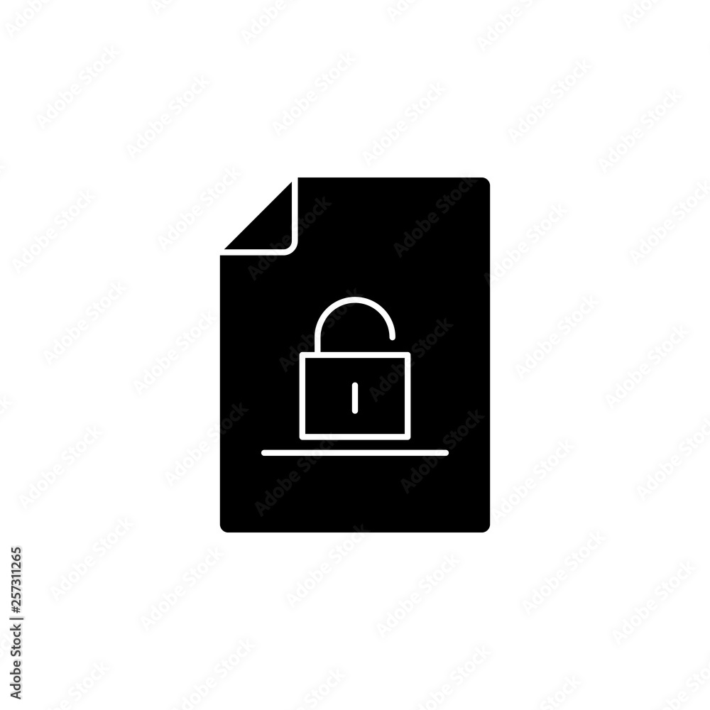 Poster document open key, file vector icon. premium quality graphic design icon. one of the collection icon