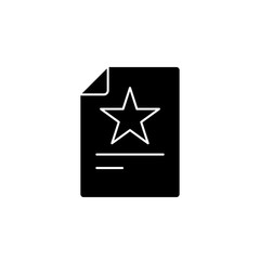 Document star, file vector icon. Premium quality graphic design icon. One of the collection icons for websites, web design, mobile app