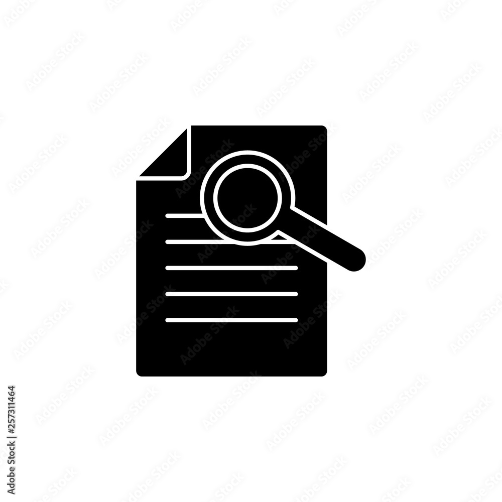 Poster document search, file vector icon. premium quality graphic design icon. one of the collection icons 