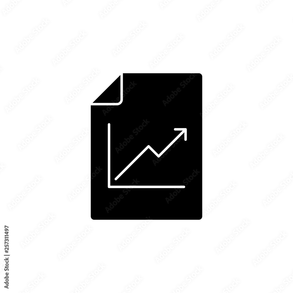 Poster document statistics, file vector icon. premium quality graphic design icon. one of the collection ic