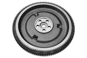 flywheel car on white background