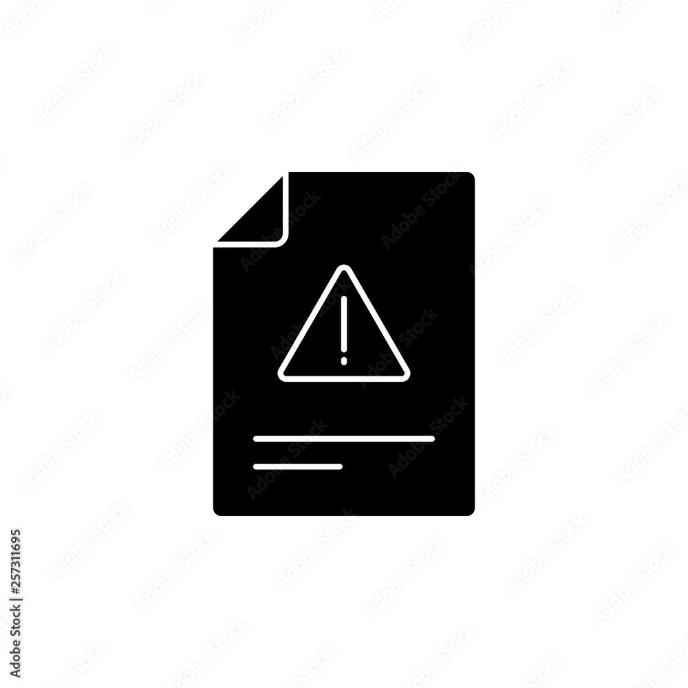 Poster document problem, file vector icon. premium quality graphic design icon. one of the collection icons