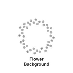 Flower round background, hand drawn