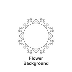 Flower round background, hand drawn