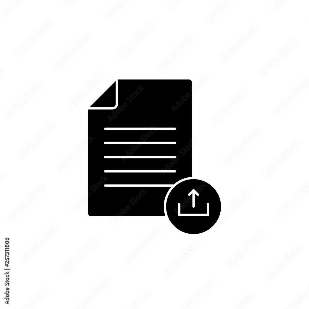 Poster document upload, file vector icon. premium quality graphic design icon. one of the collection icons 