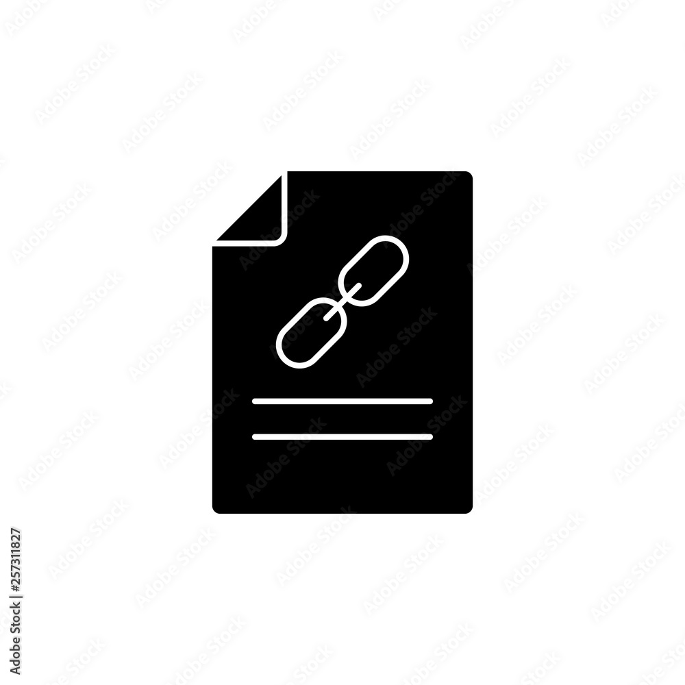 Poster document chain, file vector icon. premium quality graphic design icon. one of the collection icons f