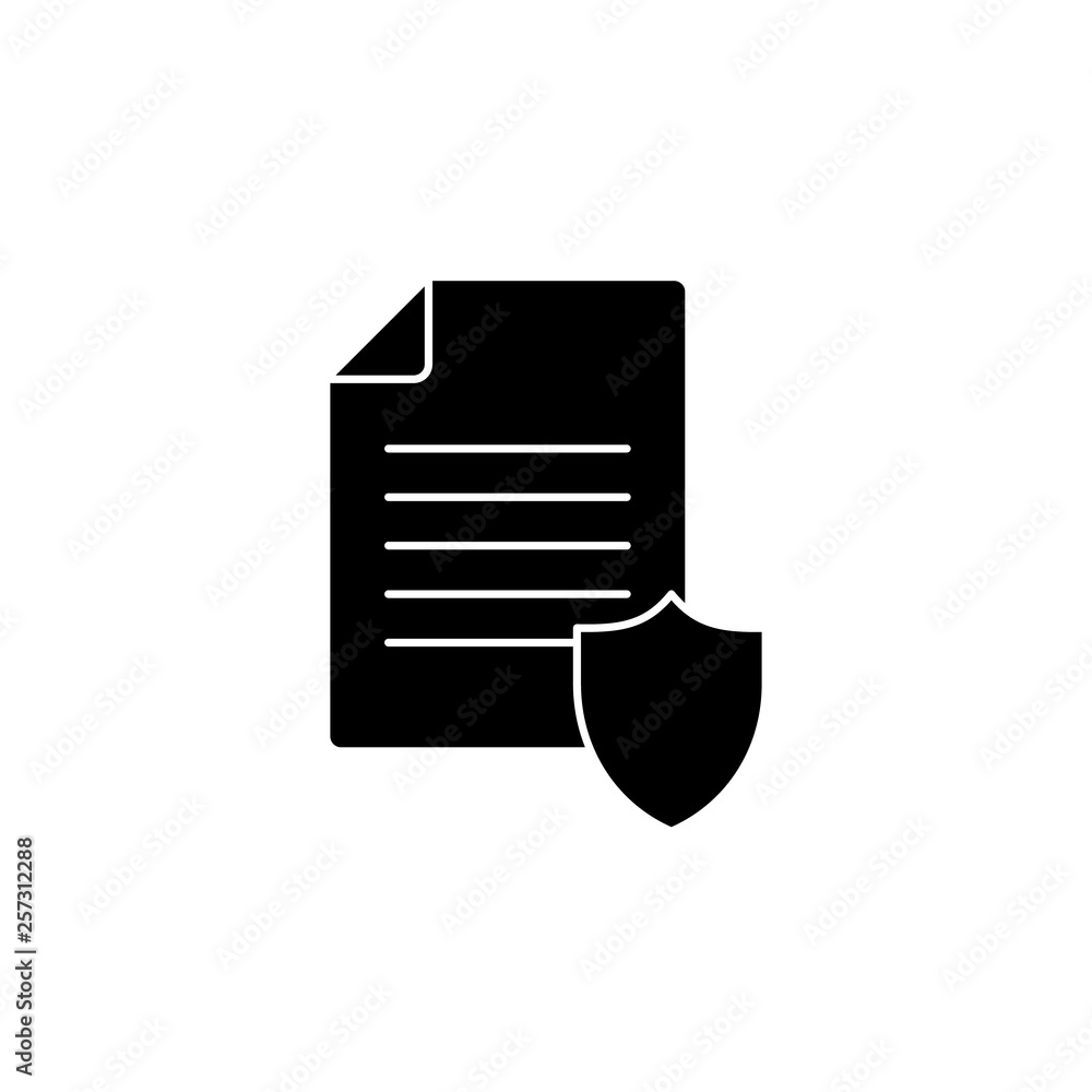 Poster document security, file vector icon. premium quality graphic design icon. one of the collection icon
