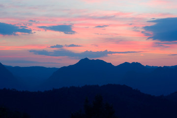 beautiful sky over the hill