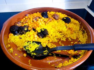 Baked rice. Typical Valencian dish next to the famous paella.