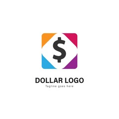 Money logo template design. Money logo with modern frame vector design
