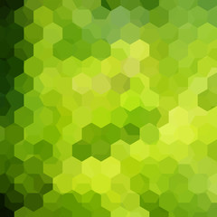 Obraz na płótnie Canvas Geometric pattern, vector background with hexagons in green tone. Illustration pattern