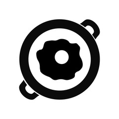 Frying pan icon. Infographics isolated on white background.