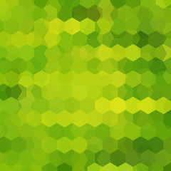 Abstract background consisting of green hexagons. Geometric design for business presentations or web template banner flyer. Vector illustration