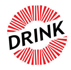 Obraz premium Print drink stamp on white