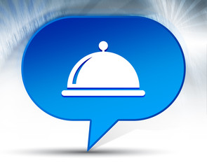 Fototapeta premium Food cover icon blue bubble background