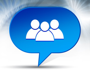Group icon blue bubble background