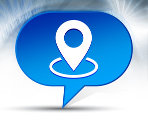 Map point icon blue bubble background