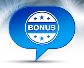 Bonus badge icon blue bubble background