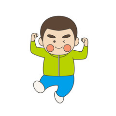 少年キャラクタージャンプ