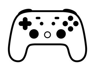 Cloud gaming video game controller line eart vector icon for games and websites