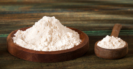 Tapioca Flour into a bowl - Manihot esculenta