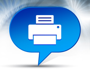 Printer icon blue bubble background