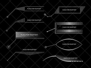 Vector design elements, callouts, titles. Forms templates. Objects on an isolated background.