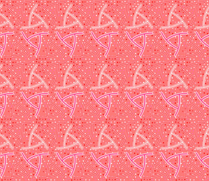 Pink Vivid Layered Geometric Seamless Pattern Tile With Confetti And Polka Dots Texture For Textile, Fabric, Back Grounds, Wallpaper, Backdrops, Packaging, Wrapping Paper, Print And Digital 