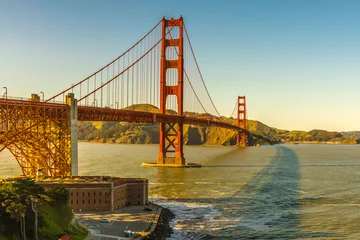 Papier Peint photo Plage de Baker, San Francisco Golden Gate Bridge