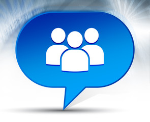 User group icon blue bubble background