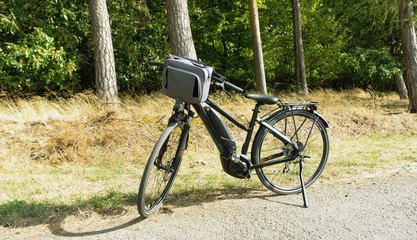 Naklejka premium Black electric Bicyle