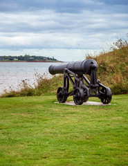  A rifled cannon at Fort Edward in Charlottetown, Prince Edward Island, Canada