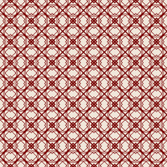 Abstract Vector Seamless Pattern With Abstract Geometric Style. Repeating Sample Figure And Line. For Fashion Interiors Design, Wallpaper, Textile Industry. red rose color