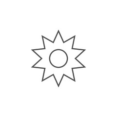 Sun Related Vector Line Icon.