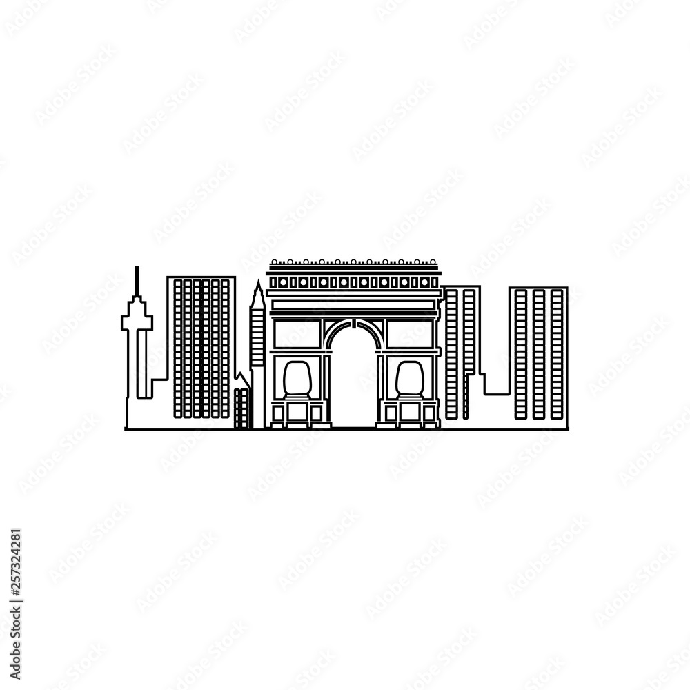 Aufkleber cityscape icon. element of cityscape for mobile concept and web apps icon. outline, thin line icon f