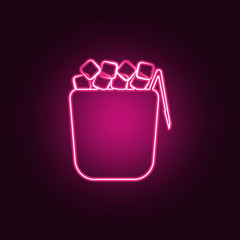 ice-crockery icon. Elements of Bar in neon style icons. Simple icon for websites, web design, mobile app, info graphics