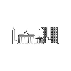 cityscape of Athens icon. Element of Cityscape for mobile concept and web apps icon. Outline, thin line icon for website design and development, app development
