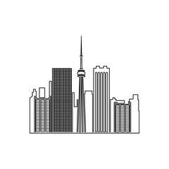 Obraz premium cityscape icon. Element of Cityscape for mobile concept and web apps icon. Outline, thin line icon for website design and development, app development