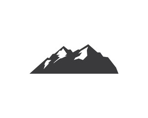 Fototapeta na wymiar High Mountain icon Logo of adventure Template