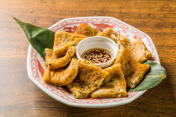 大根餅　中華点心　Dim Sum of turnip cake Chinese cuisine 