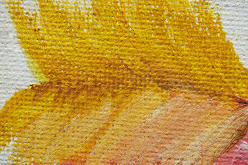 Yellow paint brush stroke