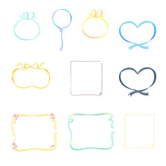 Various ribbon style borders 