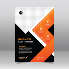 corporate business brochure design template. geometric business flyer brochure design template